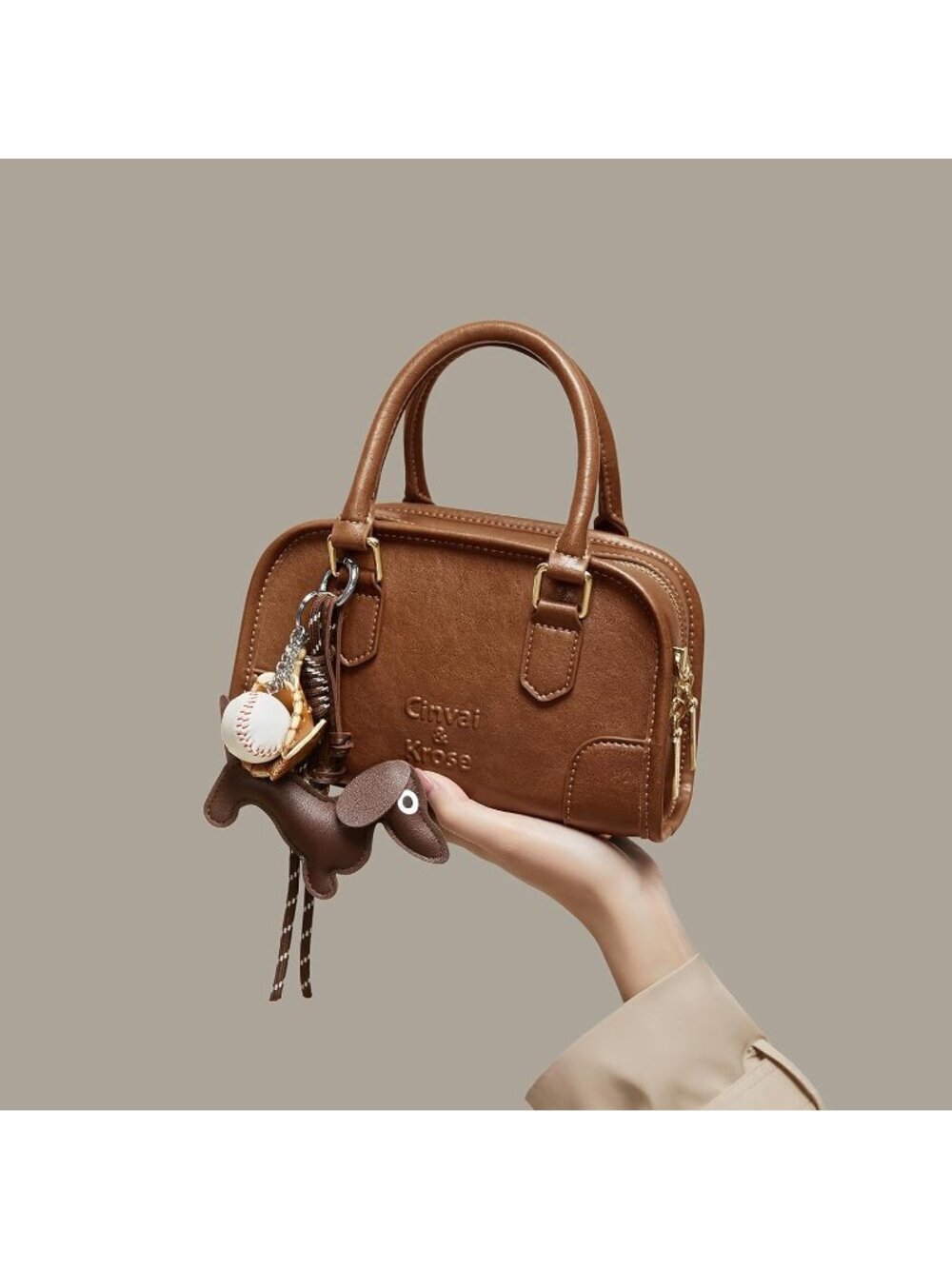 Women Brown Leather Ladies Cute Mini Adjustable Strap Handbags Crossbody Bag - Picture 6 of 6